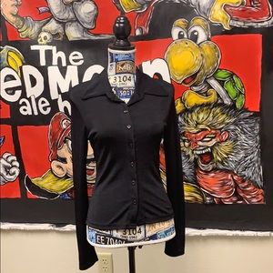 Cute black button up, size M 🖤